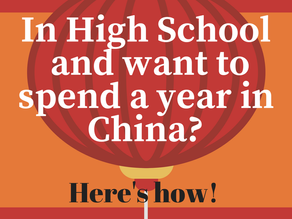 How a New York High School student spent the entire school year in China!