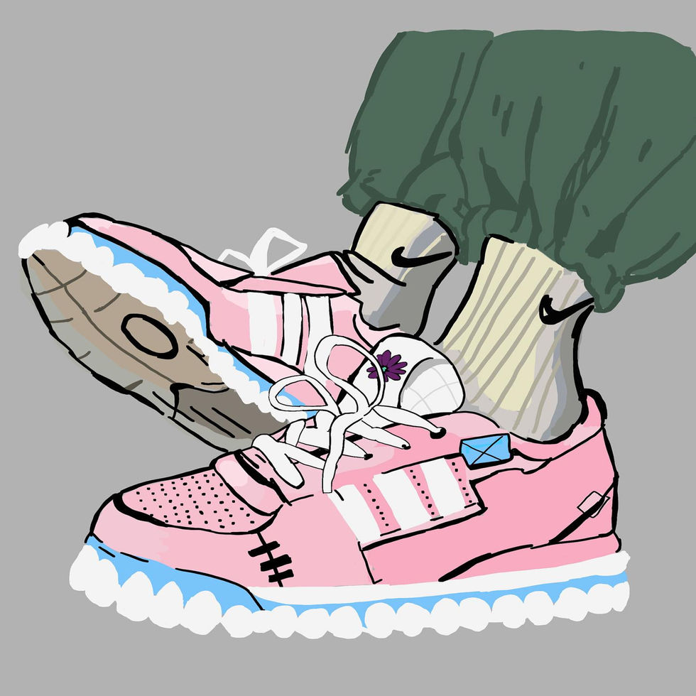 pink shoes