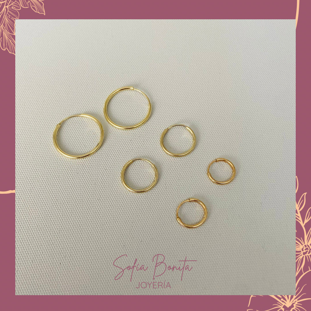 Arracada Sencilla Oro 10K