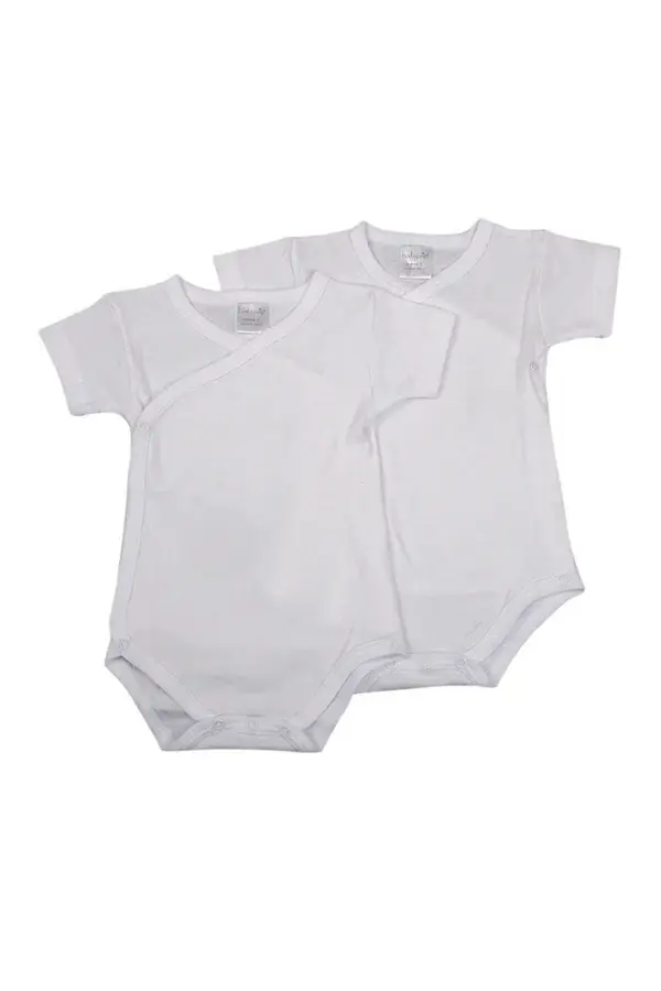 2 pz MISURA 1 MESE - Body Scaldacuore mezza manica in cotone