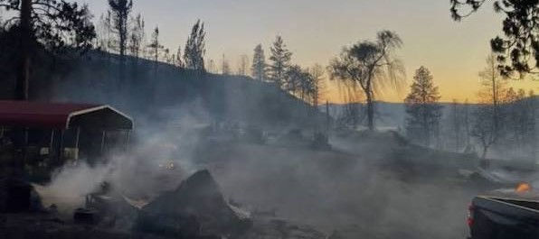 Chelan Hills Fire destruction. Photo courtesy: Mountain Springs Homestead.