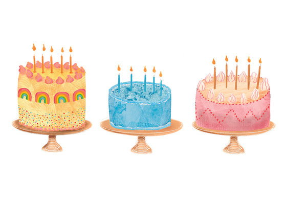 Birthday cake illustration