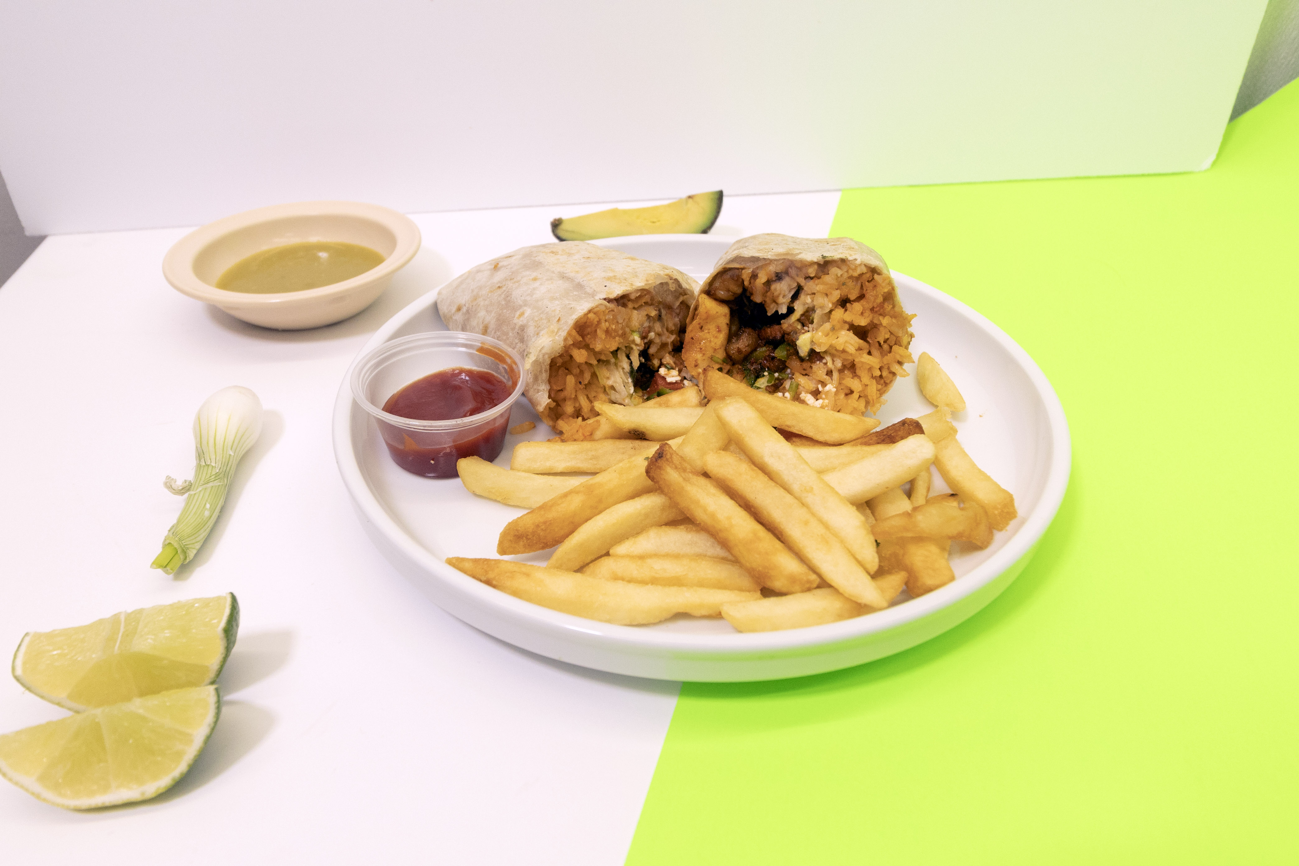 Arranged Food and Objects