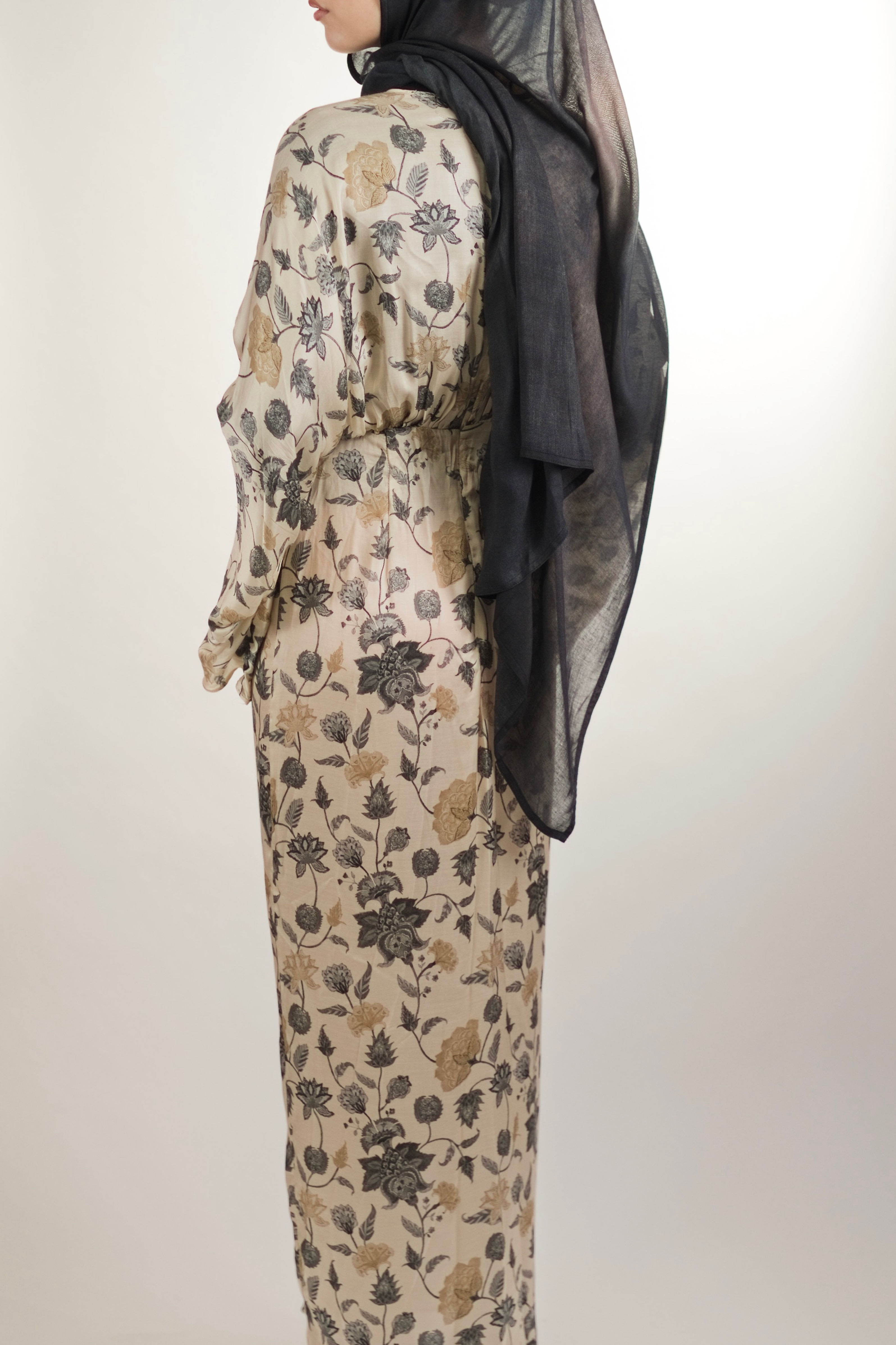 Cream Floral Kaftan