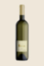 Bottle of organic Greek wine with a white label