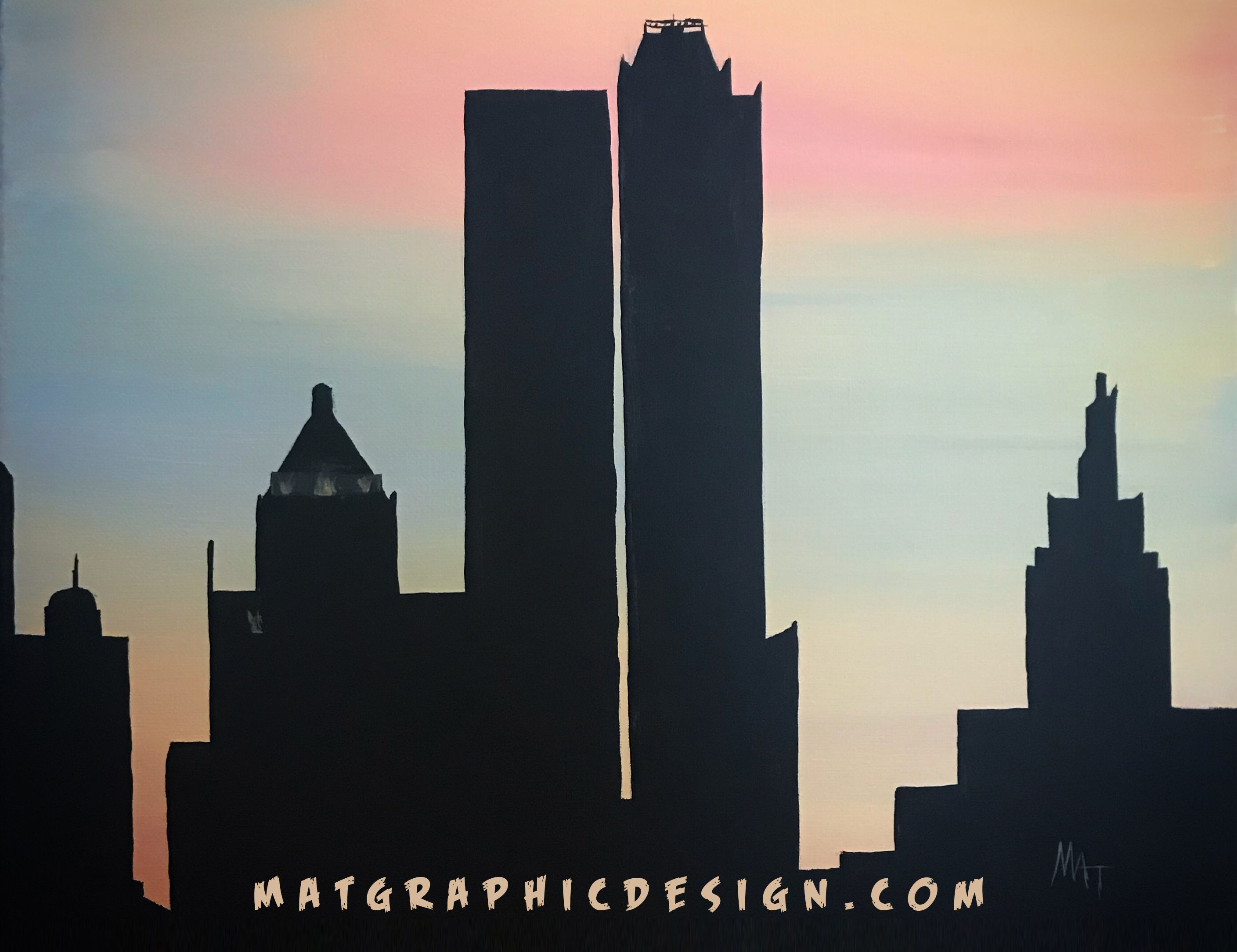 Tulsa Skyline Magnet