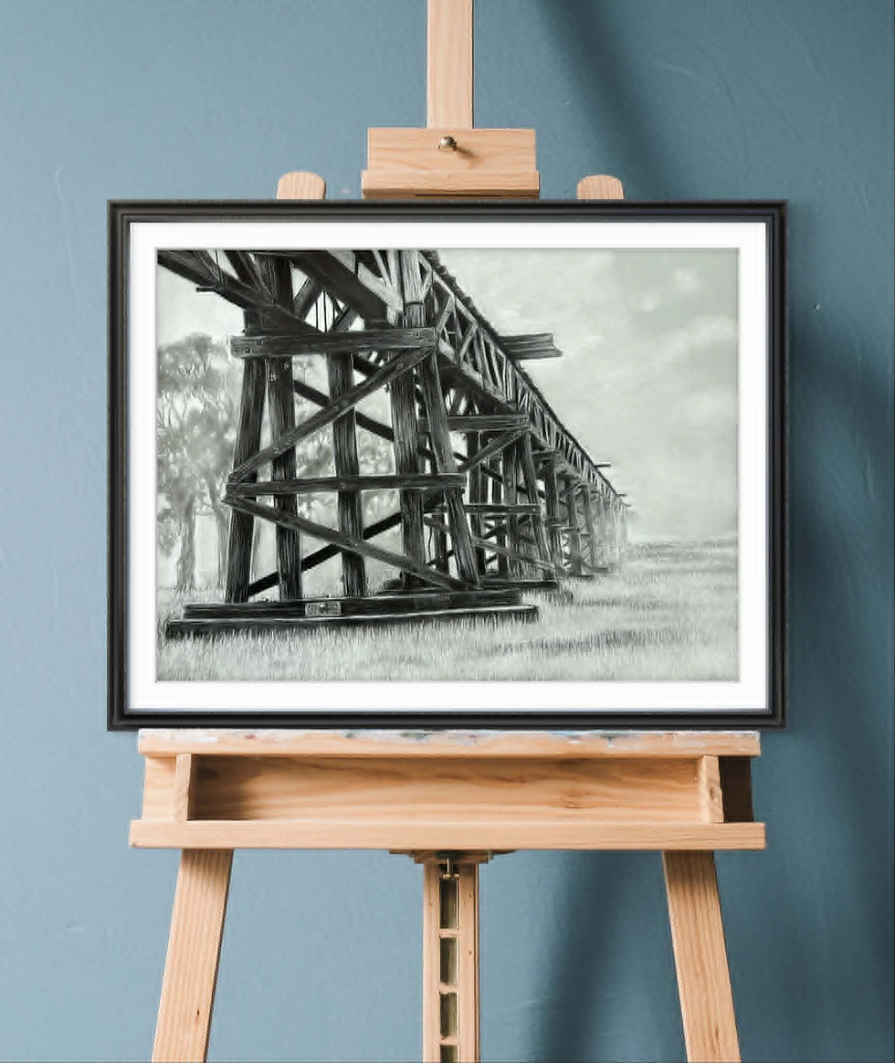 Thumbnail: The Old Gundagai Bridge - Fine Art Print