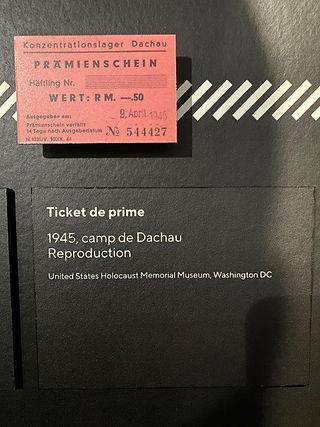 Ticket de prime, camp de Dachau, 1945 - Mémorial de la Shoah Paris