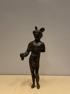 Statuette de Mercure, Crypte archéologique de l'île de la Cité à Paris, exposition Dans la Seine, parvis Notre-Dame de Paris