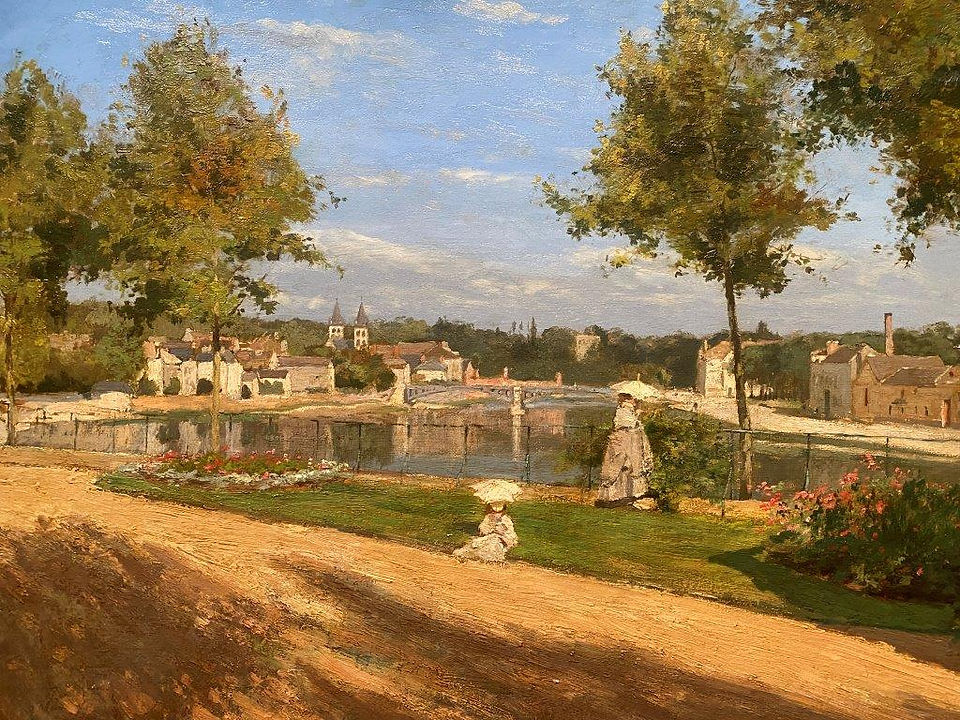 Henri Rouart, La Terrasse au bord de la Seine à Melun,  Exposition Impressionnisme 1874 musée d'Orsay