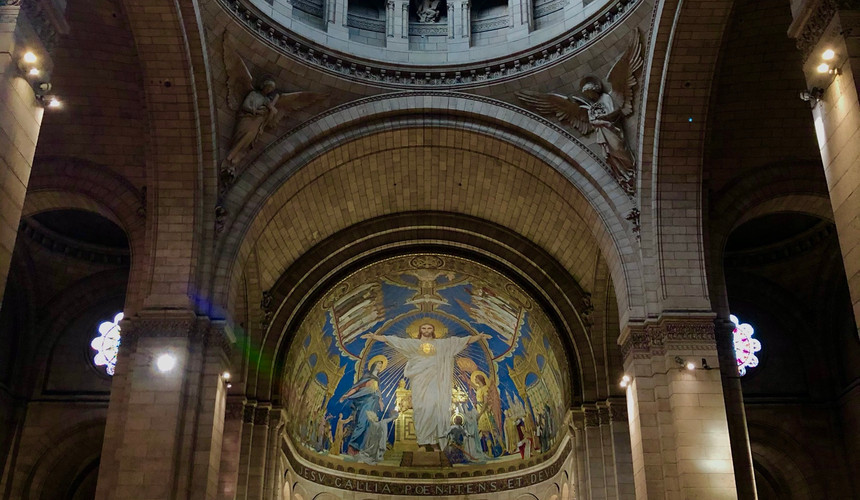 Mosaïque Jésus Christ Sacré Coeur Montmartre Paris 