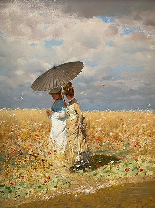 Giuseppe De Nittis, Dans les blés,  Exposition Impressionnisme 1874 musée d'Orsay