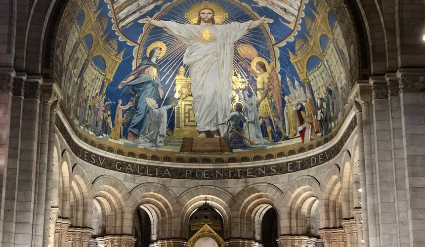 Mosaïque Jésus Christ Sacré Coeur Montmartre Paris 