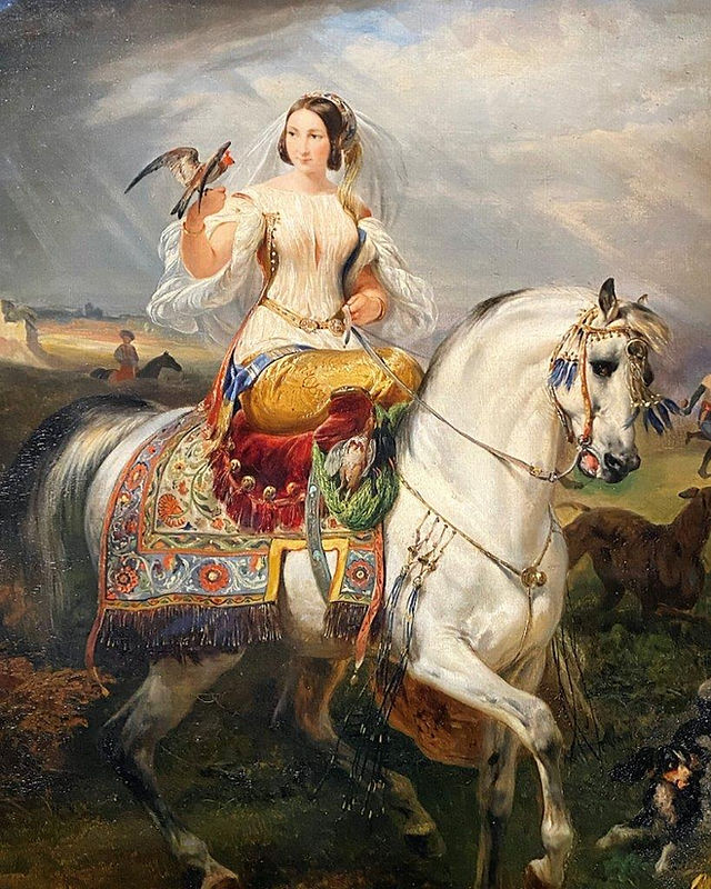 Jeune Algérienne au faucon, Horace Vernet, Château de Versailles