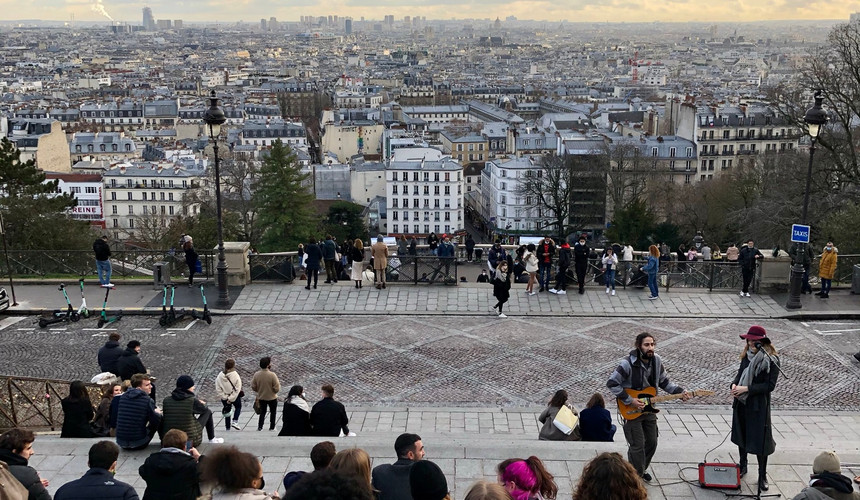 Vue de Paris depuis le Sacré Coeur à Montmartre