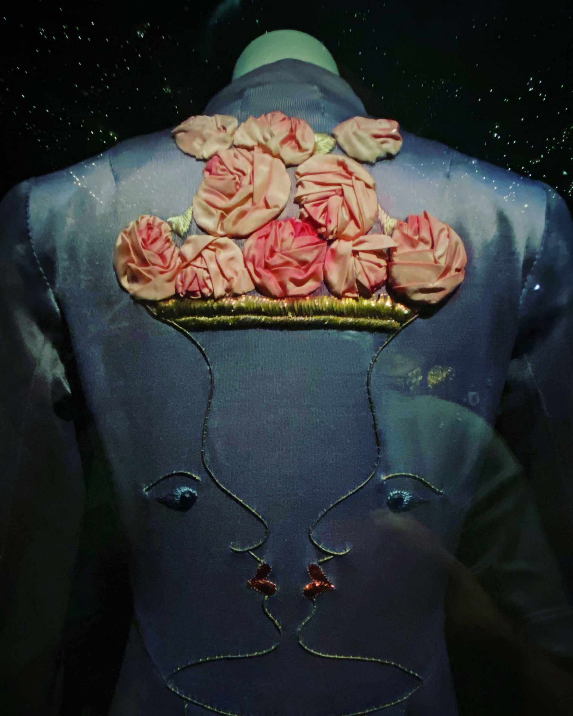 Robe Visages Schiaparelli et Jean Cocteau