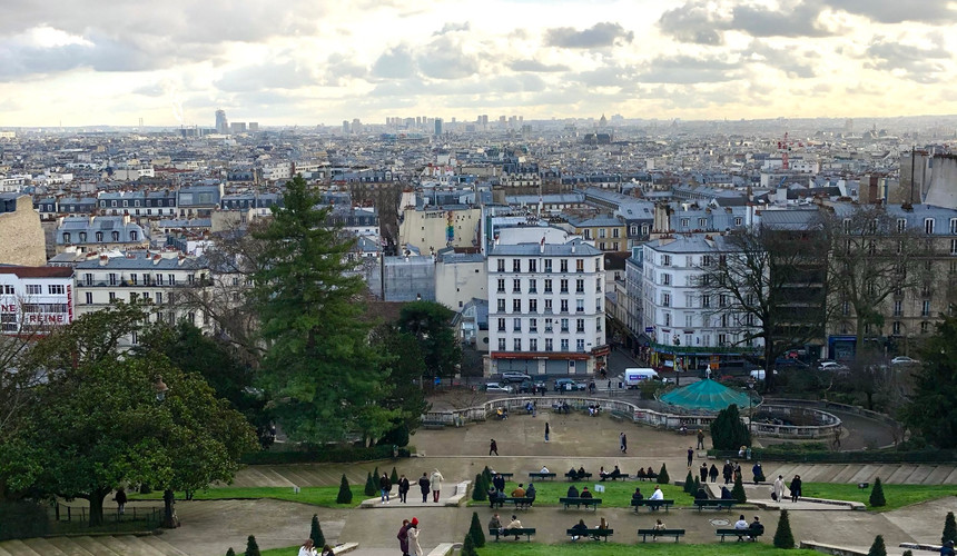 Vue de Paris depuis le Sacré Coeur à Montmartre