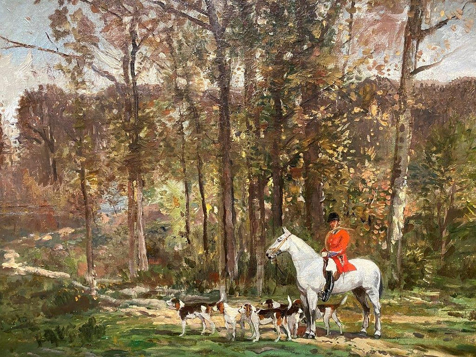 Auguste de Molins, La Chasse à courre,  Exposition Impressionnisme 1874 musée d'Orsay