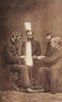 Séance de tables tournantes, spiritisme, spiritualisme