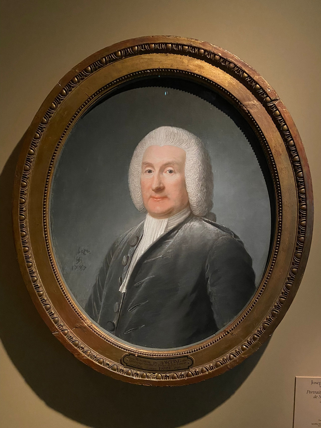 Antoine de Sartine 1787 par Joseph Boze - "Des Cheveux et des Poils" au Mad Paris