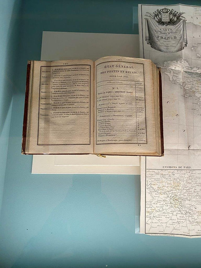 Livre de Poste 1836, Exposition Prosper Mérimée, château de Compiègne