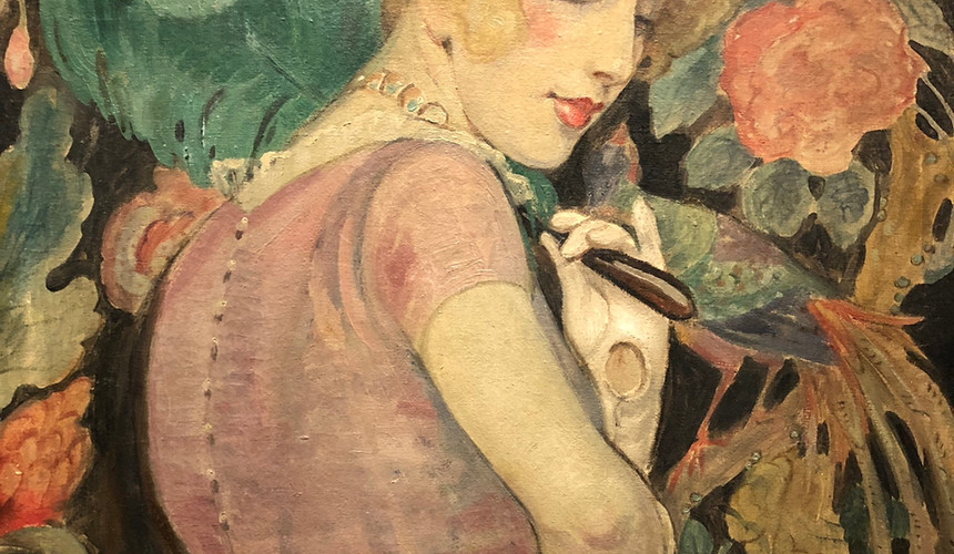 Lili avec un éventail à plumes (1920), Gerda Wegener