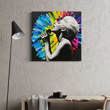 Colorful profile portrait painting by Ian McGann – expressive modern art