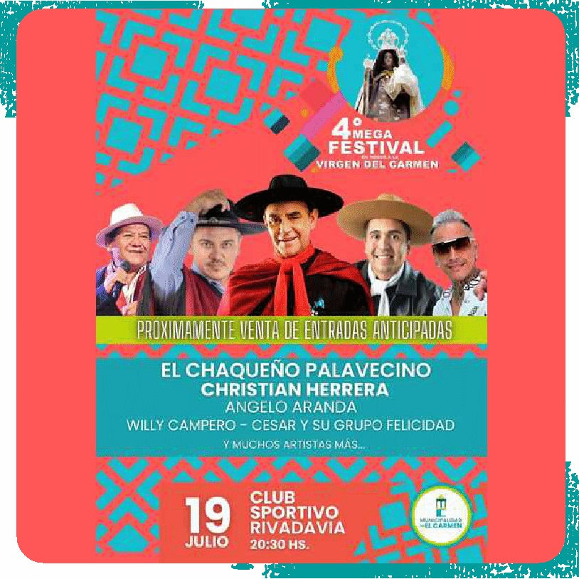 4° Mega Festival en Honor a la Virgen del Carmen