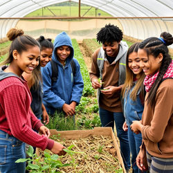 young people of all colors in agricultural education