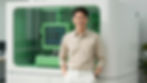 Professional smiling by a machine for sustainability for smes 