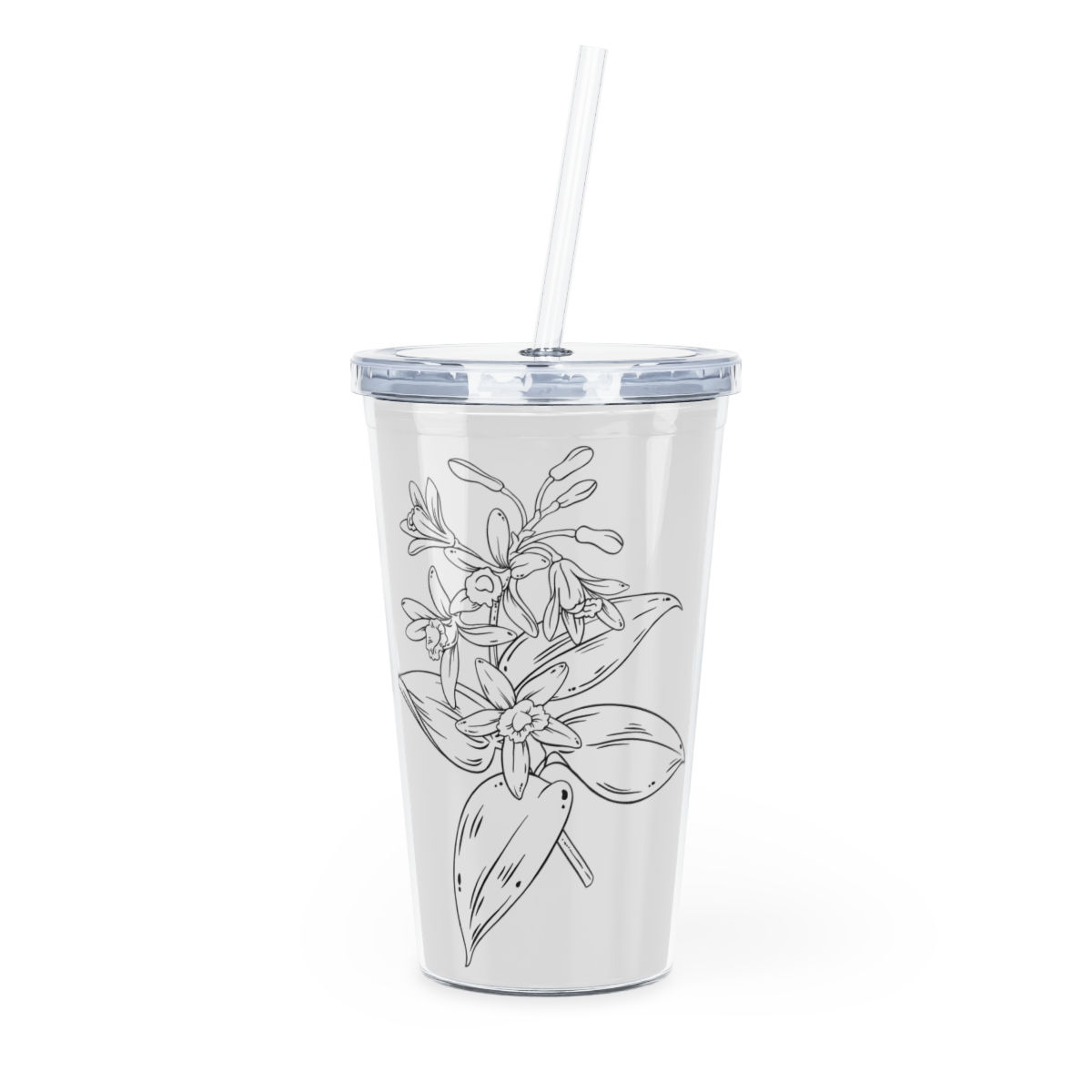 Vanilla Bean Blossom Clear Tumbler