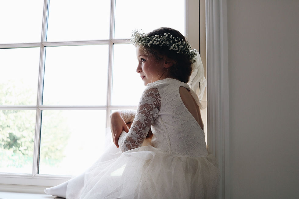 Thumbnail: Long sleeve lace sparkly tulle dress