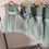 Thumbnail: Sage green sparkly tulle heart back large bow sash flower girl dress