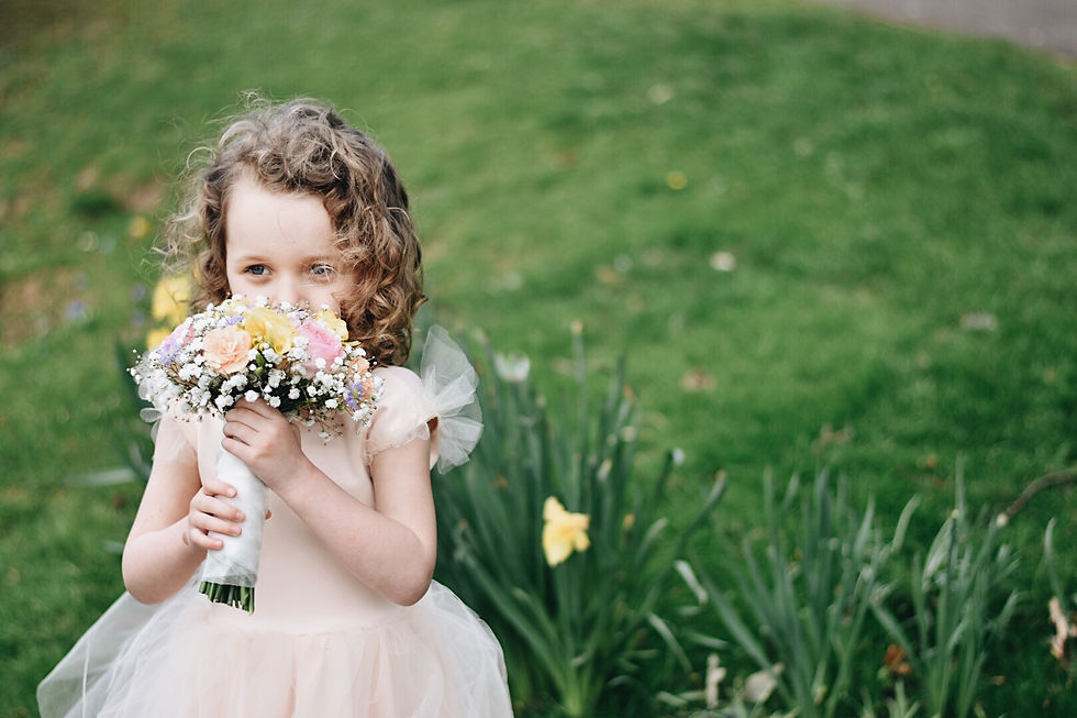 Thumbnail: Laced ribbon tie back tulle dress