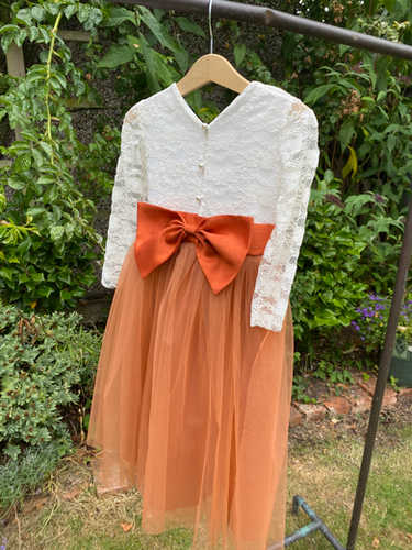 open lace back dress The Girl's Clara Dress – Nicolette's Couture main image 0