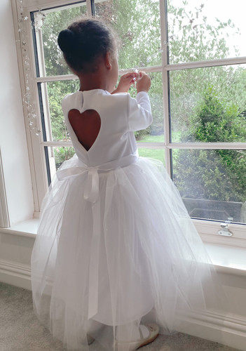 Bridesmaid Dress Flower Girl Dress With Heart Shaped Back Fiona
