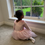 Thumbnail: Pink velvet long sleeve sparkly tutu dress