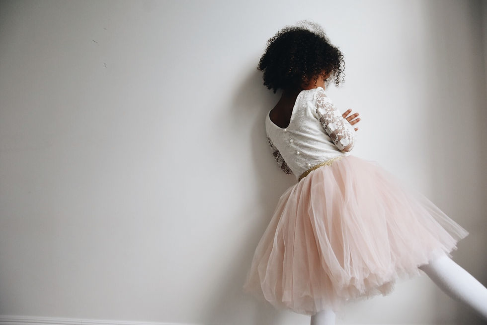 Thumbnail: A handmade lace leotard which features sheer long lace sleeves and a V pearl button back. The tutu skirt falls just below the knee. The perfect flower girl, birthday dress or Christmas party dress. Perfect Holy Communion dress