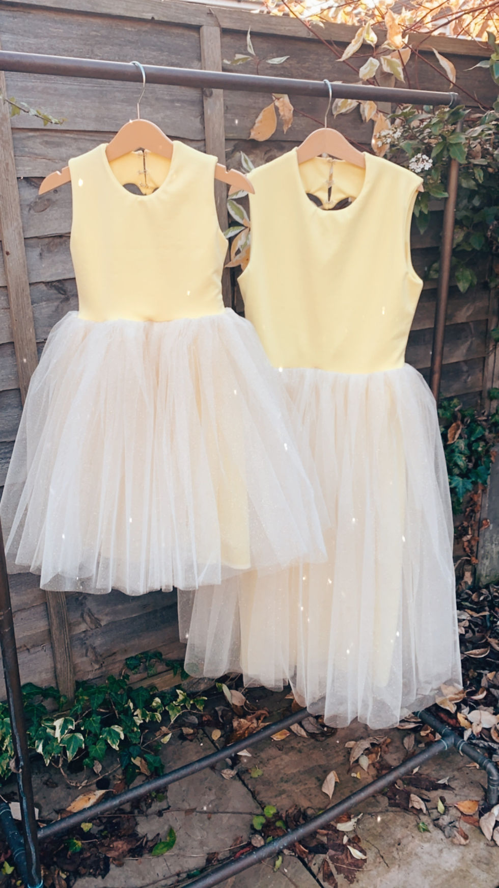 Thumbnail: Yellow ankle length sparkly tutu dress