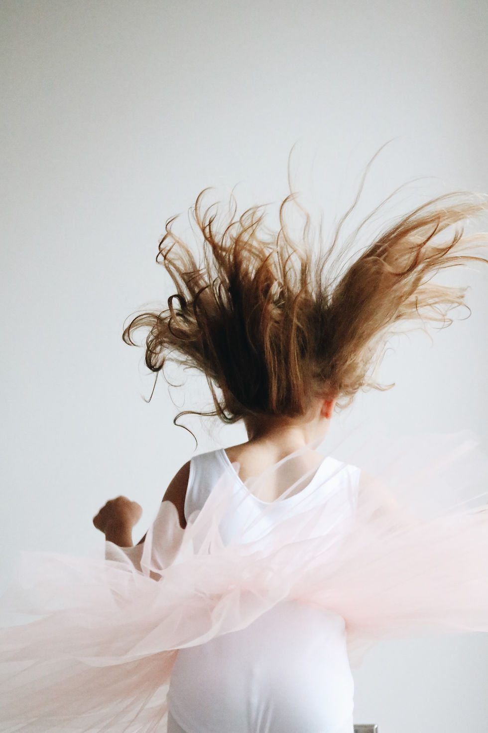 Thumbnail: Ivory & blush tutu leotard dress