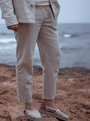Alpargata de hombre cintas gris