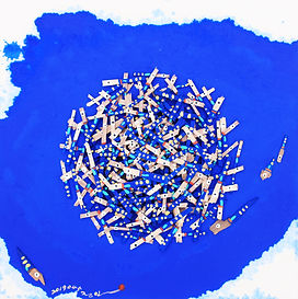 이정인작-FISH2019045-가로30세로30cm-장지에 호두나무조각,