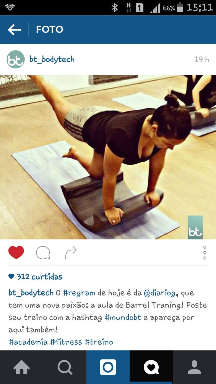 Diário G. na rede Bodytech.