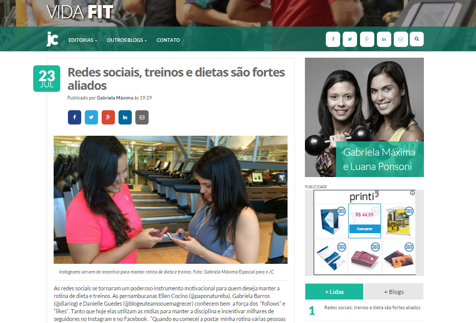 Diário G. no Jornal do Comércio.