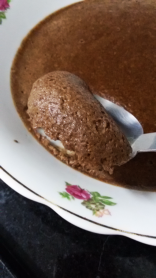 Receita: mousse de chocolate ZERO açúcar.