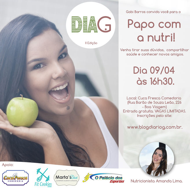 Dia G (II edição): Papo com a nutri!