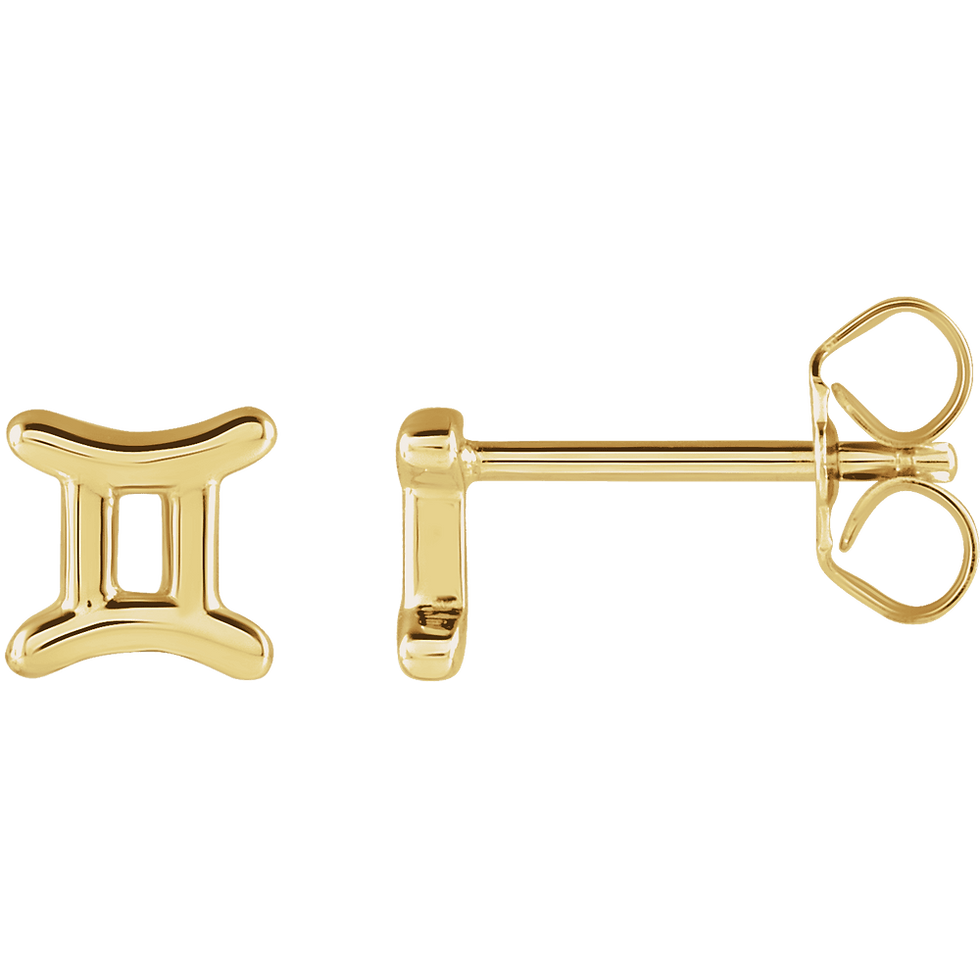 Thumbnail: 14K Yellow Zodiac Earrings