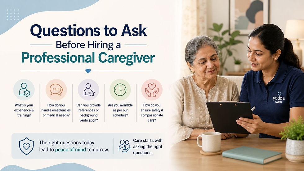 Questions to ask before hiring caretakers