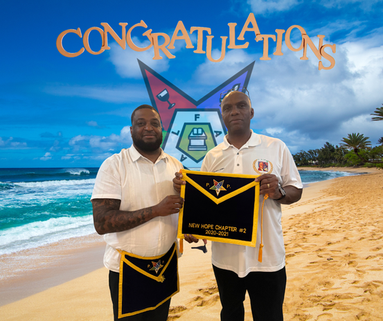 WP Mosley & PP Joyner receiving his past apron