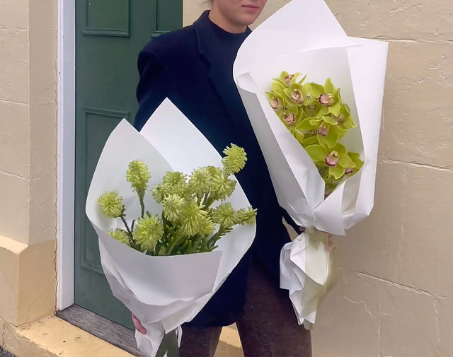Sculptural green foliage and florals Brisbane and Gold Coast delivery service